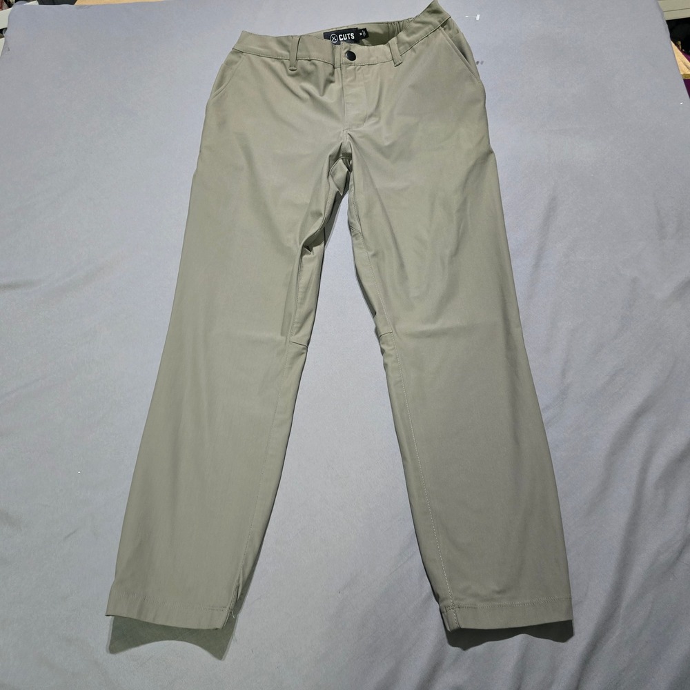 Cuts AO Jogger Men Size M Olive Green Technical Stretch Travel Pants